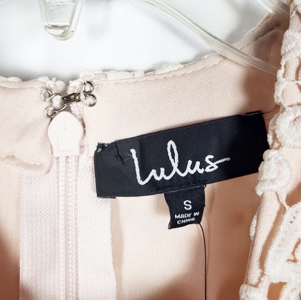 LULUS Love Poem Blush Pink Lace Mini Dress NWT pink blush - Picture 6 of 8